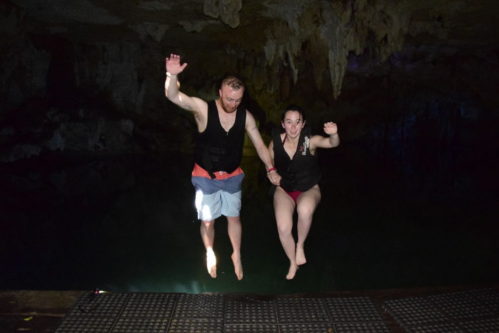 Jumping In Cenote Caracol Wet Route | Footsteps of a Dreamer